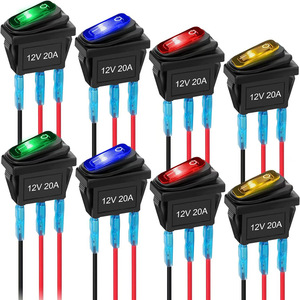 12V không thấm nước Rocker chuyển 3-pin thiết bị đầu cuối dây Rocker nút - Product Image 5