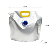 Bolsa Doypack de Plástico PET Reutilizable Personalizada de 1L 5L 10L con Boquilla en la Esquina para Rellenar Detergente para Ropa, Champú y Jabón de Manos
