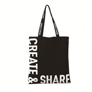Sacs fourre-tout en toile personnalisés avec logo imprimé, nouveau style simple, tendance, grande capacité, sac à bandoulière - Product Image 4