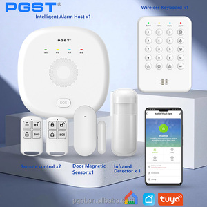 Bộ báo động PGST WIFI/4G Hệ thống an ninh thông minh không dây Tuya có thể mở rộng Thiết lập dễ dàng Điều khiển ứng dụng di động Tương thích với Alexa - Product Image 2