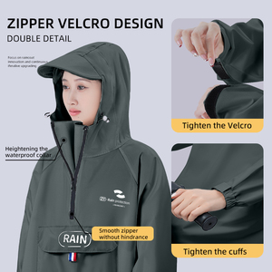 Impermeabile elettrico da donna <span class=keywords><strong>Poncho</strong></span> antipioggia lungo Unisex adulto Unisex in tessuto Oxford addensato per studenti - Product Image 4