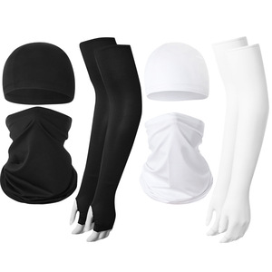 Cycling Sun Protection Set Arm Sleeves <b>Neck</b> <b>Warmer</b> Cap Camouflage Pattern Outdoor Sport Gear - Product Image 4