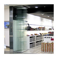 Porte coulissante pliante en aluminium entièrement ouvrante, sans cadre, avec cloison en verre mobile pour pergola intérieure, véranda, ouverture pliable