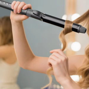 Ensemble de fer à friser professionnel portable pour salon et maison, multi-titane, affichage de la température, chauffage PTC, outil de frisage - Product Image 1