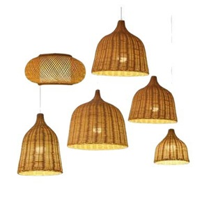 Rattan Pendant Lights Round Led Lighting For Living Room Bedroom Farmhouse Cafe Restaurant Hotel Teahouse - Product Image 4