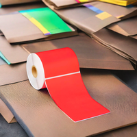 Rouleaux d'étiquettes adhésives 50x25mm en papier thermique, imperméables, autocollants pour étiquettes de prix de détail, impression personnalisée de logo, faible MOQ