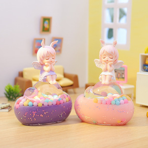 Annie bébé nuage mignon entrant dans la boîte aveugle de fuite d'huile ornements en résine de paillettes inspirés personnages congelés pour les filles Robot - Product Image 5