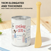 Spatule multifonctionnelle en gros pour animaux de compagnie, cuillère à long manche portable pour mélanger les aliments pour chiens, grattoir en silicone pour chats