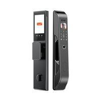 Cerradura Inteligente de Seguridad para Puerta de Entrada con Reconocimiento Facial, Huella Dactilar, Huella de Palma, Código, Videoportero Remoto, Modelo R91