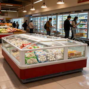 Refrigerador Comercial, Exhibidor de Refrigeración para Supermercados, <span class=keywords><strong>Congelador</strong></span> Abierto Tipo Isla, <span class=keywords><strong>Vitrina</strong></span> <span class=keywords><strong>Horizontal</strong></span>, <span class=keywords><strong>Congelador</strong></span> Profundo - Product Image 3