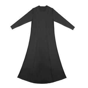 Vestido Abaya de mujer musulmana al por mayor de fábrica, Túnica árabe de Oriente Medio, Vestido largo de Color sólido, Túnica Malaya - Product Image 5