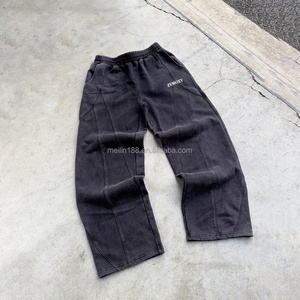 Pantalones Deportivos de Alta Calidad Hechos a Medida, Pantalones Deportivos con Lavado Ácido para Hombre, Pantalones Deportivos Anchos y Holgados de Gran Tamaño - Product Image 2