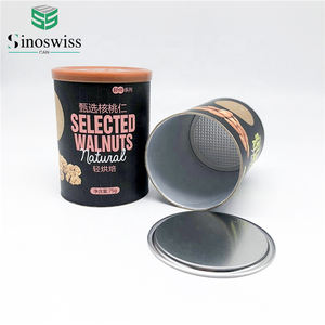 Boîte en papier ronde écologique de taille personnalisée de <span class=keywords><strong>250</strong></span> <span class=keywords><strong>grammes</strong></span> avec feuille alimentaire pour les collations et le sucre, recyclable et réutilisable - Product Image 5