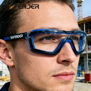 Lunettes de sécurité transparentes en PC anti-rayures, anti-buée et anti-poussière pour hommes, travailleurs du bâtiment, conformes à la norme ANSI Z87.1 - Product Image 1
