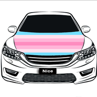 Housse de capot de voiture personnalisée en polyester, motif arc-en-ciel Gay Straight Ally, pour exposition automobile, aménagement de stand et protection solaire temporaire extérieure