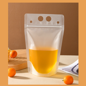 Sac Ziplock Transparent en PE à Poignée, Idéal pour Boissons de Fête, avec <span class=keywords><strong>Paille</strong></span>, pour Aliments, Café, Lait Liquide, Jus - Grande <span class=keywords><strong>Vente</strong></span> - Product Image 4