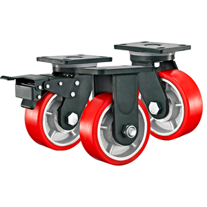 4 "<span class=keywords><strong>5</strong></span>" 6 "<span class=keywords><strong>8</strong></span>" Hochleistungs-Lenk rolle Gusseisen PU-Rad für Industrie wagen Hoch leistungs wagen Lager transport ausrüstung - Product Image 1