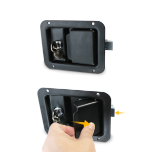 MS866-5 ब्लैक हैवी ड्यूटी टी लॉक टूल बॉक्स पैडल हमें चाबियों के साथ सामान्य टूलबॉक्स लॉक - Product Image 6