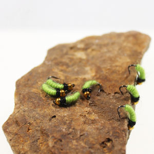 Appât artificiel pour la pêche en forme d'insecte, leurre pour attraper des poissons, fluorescents, nymphe de mouche, UV, en laiton, avec tête plombée - Product Image 5