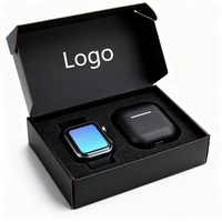 Boîte cadeau noire haut de gamme pour les appareils électroniques intelligents, montres intelligentes, smartphones, tablettes, boîte d'emballage cadeau haut de gamme doublée d'une éponge