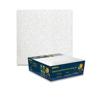 Acoustic Square Mineral Fiber Ceiling Tiles High Quality White Interior Decoration Materials Modern Wall Panels