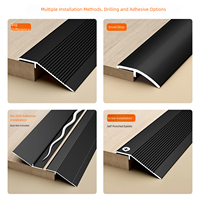 Rampe de seuil d'escalier moderne en alliage d'aluminium anodisé, durable, résistante à l'eau, antidérapante, pour transition de sol à seuil de porte
