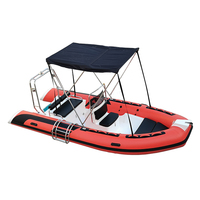 Bateau pneumatique de pêche RIB 480 à coque en fibre de verre PVC/Hypalon/Orca certifié CE, haute vitesse, 16 pieds, à vendre