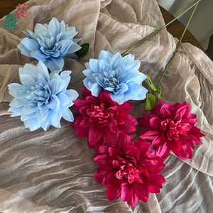 Arreglo de flores artificiales de dalias, flores de seda para decoración de bodas y hoteles, decoración floral redonda para pared. - Product Image 2