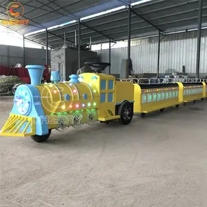 Ucuz eğlence parkı alışveriş merkezi kiddie oyunları elektrikli mini izsiz tren yolculuğu