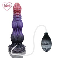 Godemiché Monstre, Godemiché Fantaisie Éjaculant, Godemiché Dragon, Cheval, Chien, Jouet Éjaculant Noué, Jouets Anaux Géants en Silicone pour Femmes
