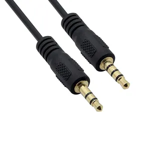 Kabel Audio Mono TRS TRRS 3.5mm 4 tiang Male Female Plug Stereo 4 Core kawat 5 Poles 3.5mm kabel Jack Audio Aux