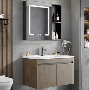Nuevo Diseño de Gabinete de Baño de 24 Pulgadas con <span class=keywords><strong>Lavabo</strong></span> Encimera <span class=keywords><strong>Flotante</strong></span> de Cerámica y Piedra para Hoteles - Product Image 1