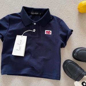 Polo à manches courtes Zhi Ma pour garçons et filles, nouvelle collection été 2025, en piqué de coton fin, couleur unie, anti-humidité - Product Image 6
