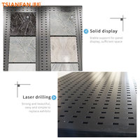 Nouveau design Présentoir autoportant en marbre, quartz, céramique artificielle, pierre et métal pour carreaux de salle d'exposition et panneaux perforés