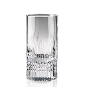 Hand Cut Patterns High-end Crystal Highball Óculos Coquetel Whisky Glass