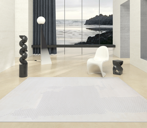 พรมตกแต่งบ้านสไตล์โมเดิร์น คอลเลคชั่นโนรา รุ่นใหม่<span class=keywords><strong>ล่าสุด</strong></span> สีขาวและเขียว ลายตัดวง ปี 2023 ดีไซน์ใหม่ ผลิตด้วยเครื่องจักร กันลื่น ป้องกันคราบ - Product Image 6