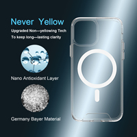 Coques de Téléphone Mobile Magnétiques Anti-Choc Transparentes Sûres pour iPhone 17 16 15 14 13 Pro Max