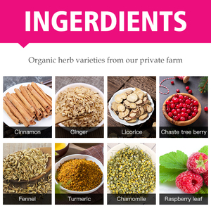 Tisane à base de plantes de marque privée Tisane rouge feuille de framboisier période thé en relief pms - Product Image 2