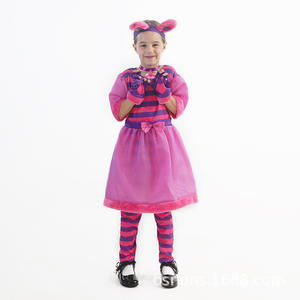 Costume de chat du <span class=keywords><strong>Cheshire</strong></span> Wizland pour filles, nouvelle arrivée 2024, pour Halloween, déguisements et jeux de rôle. - Product Image 3