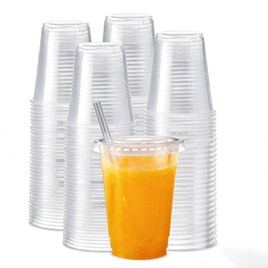 Vasos de Plástico de 16 oz con Tapas, Transparentes, Personalizados, Desechables, de Doble Pared, PET, 90 mm de Diámetro, para Llevar, 300 ml, Impresión UV - Product Image 5