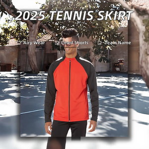 Faldas de Tenis Transpirables Unisex Marrones 2025 con Forro de Pantalones Cortos, Nombre de Equipo Personalizado, Ropa Deportiva para Adultos, 100% Poliéster - Product Image 2