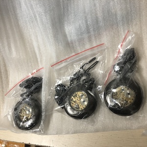 Reloj de Bolsillo Mecánico Personalizado con Mi Logotipo, Cadena Negra Estilo Steampunk, Reloj de Bolsillo con Colgante, Reloj Mecánico para Hombre - Product Image 6