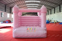Château gonflable rose en PVC de petite taille pour mariage et fête, à vendre