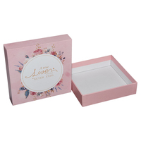 Caixas de Presente em Papelão Reciclado com Impressão Offset Rosa, Tampa e Base, Acabamento Fosco, para Creme Facial e Creme para Olhos