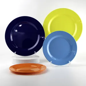SEBEST gros personnalisé incassable en plastique pas cher en vrac assiettes à dîner coloré mélamine dîner assiette plate avec différentes tailles