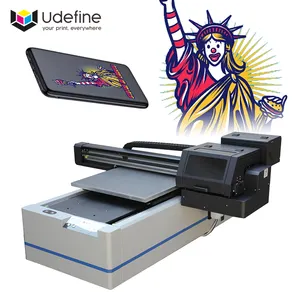 Udefine Factory Direct Sale 6090 UV Printer Flatbed Varnish Inkjet Digital Printing Machine