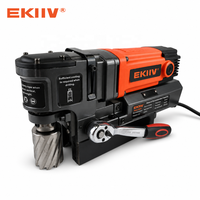 Perceuse magnétique portable Ekiiv MW-50G 220V, mini perceuse électrique sans balais 12-50 mm avec aimant pour métal et plastique