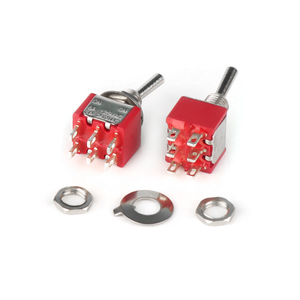 On-on <span class=keywords><strong>MTS</strong></span>-<span class=keywords><strong>202</strong></span> 6pins Màu Đỏ 5A 125V 2 vị trí chuyển đổi thiết bị chuyển mạch điện áp cao 2-vị trí chuyển đổi chuyển đổi - Product Image 1
