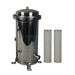 Boîtier de filtre à cartouche d'eau à 7 cœurs en acier inoxydable SUS314/316L avec pied de support (7x20") - Product Image 2