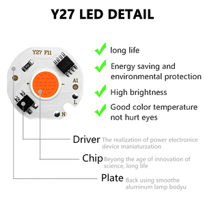Chip COB LED 100 Hạt Đèn Chiếu Điểm CRI 70 90LM/W Điện Áp Cao Không Có Trình Điều Khiển AC 220V 3W 5W 7W 10W 12W Trắng Mát Ấm Áp/Toàn Phổ CRI 70 90LM/W Y27 - Product Image 3